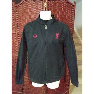 Warrior Liverpool LFC Jacket Black Lined Mens large England Soccer Football